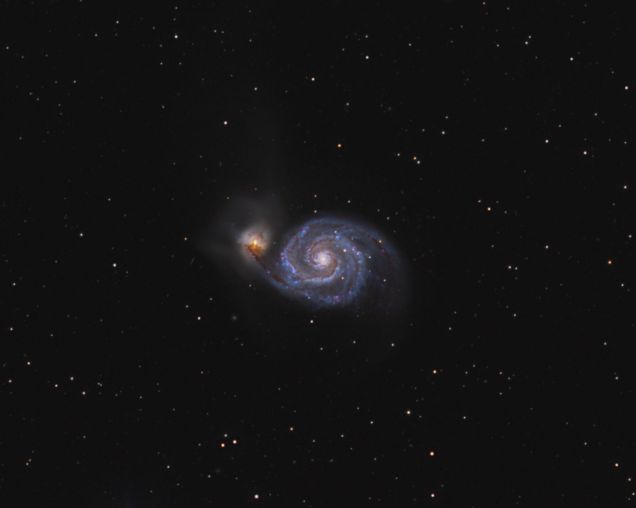 M51 Galaktyka Wir LRGB