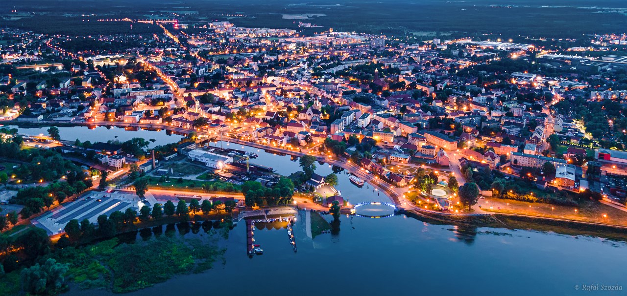 Panorama Nowej Soli od strony portu ... 2020r