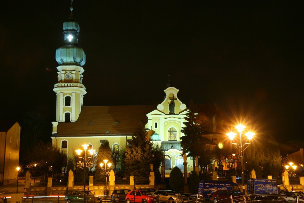 wieczorny widok na stary tyski koci