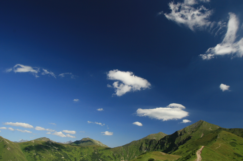Tatry Zachodnie z Trzydniowiaskiego Wierchu